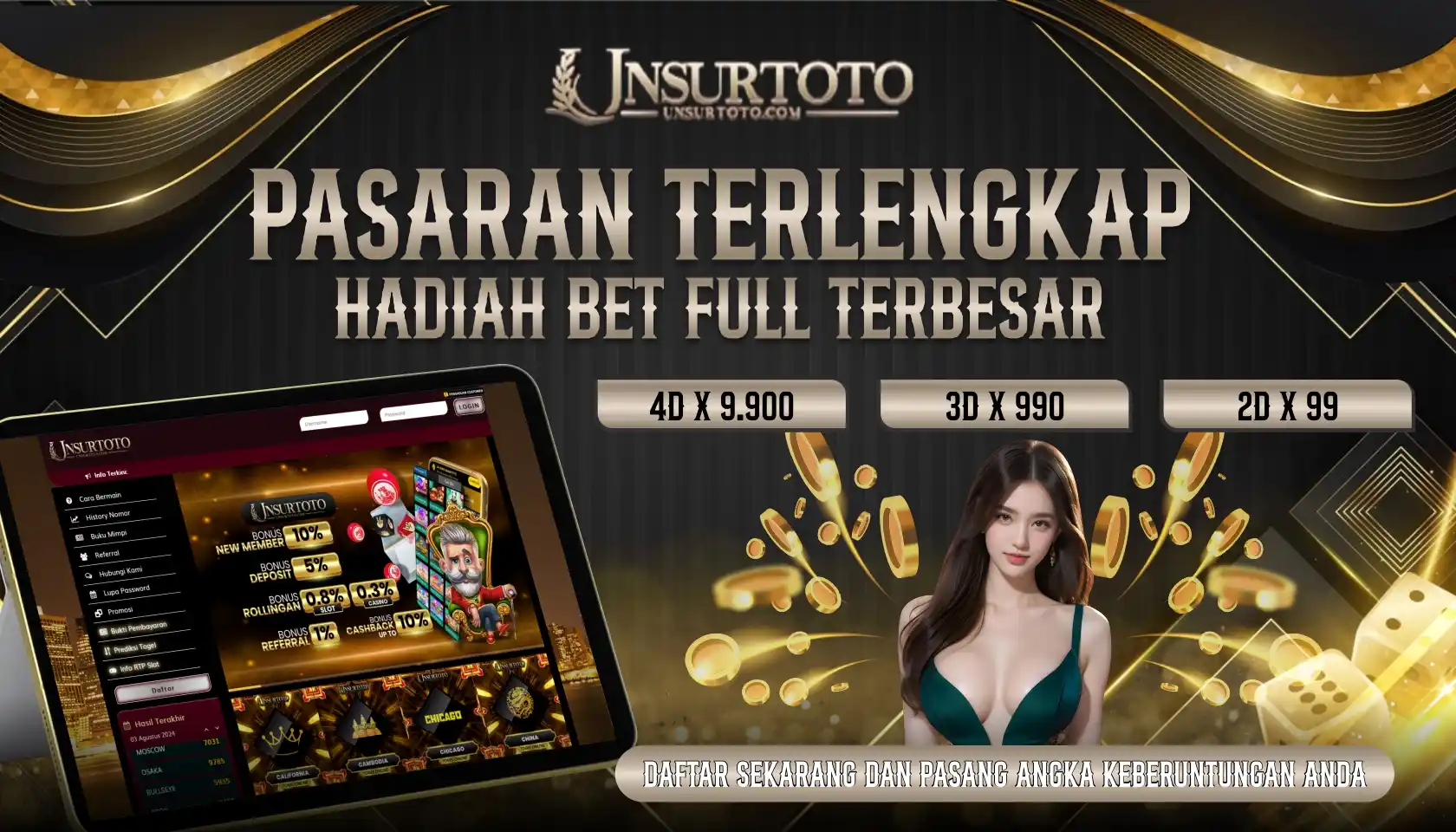 UNSURTOTO > Bandar Toto Togel Terpercaya Disertai Link Situs Toto Togel 4d Aman dan Mudah Menang