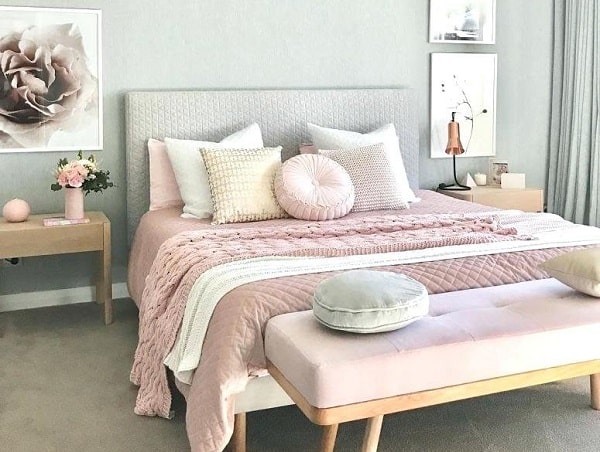 phòng ngủ màu hồng 12