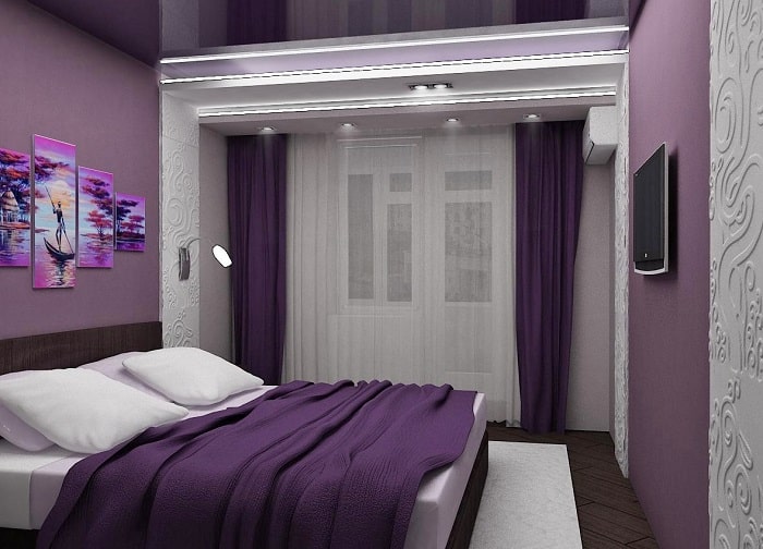 phòng ngủ màu tím 11