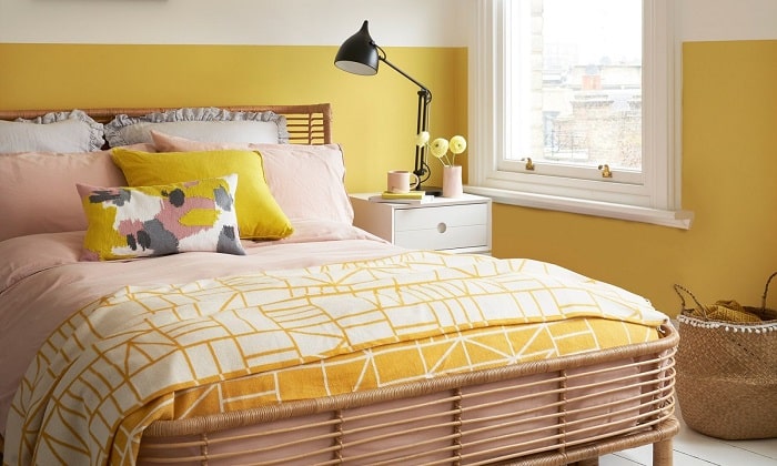 phòng ngủ màu vàng 1