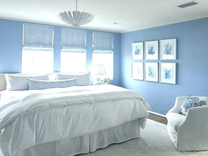 phòng ngủ màu xanh dương 17