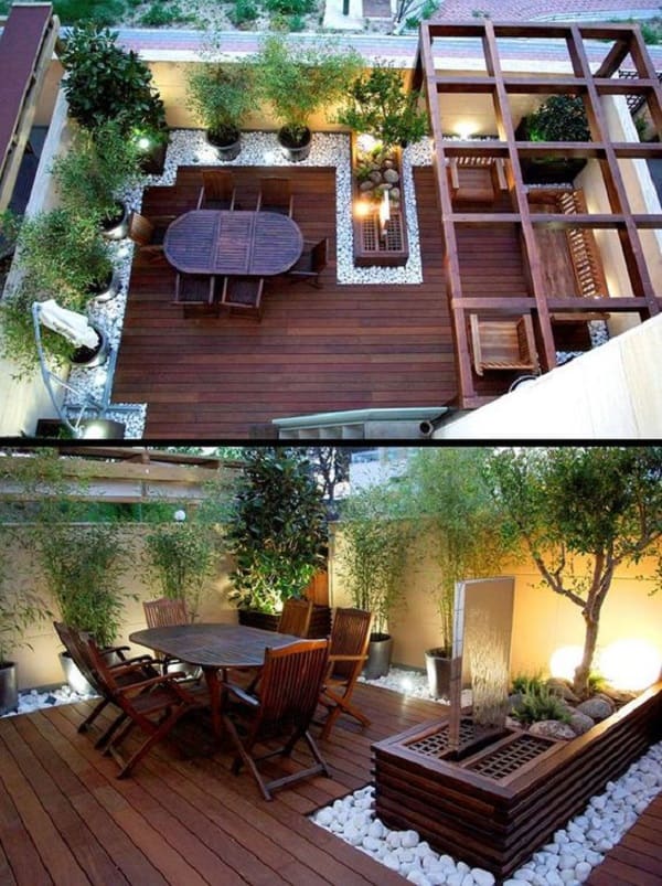 thiết kế vườn cây trên sân thượng 9